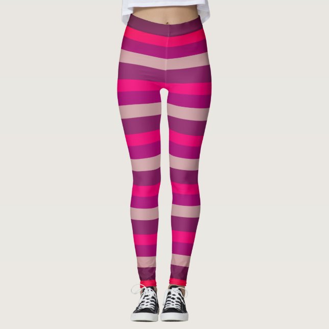 Legging Pernas cor-de-rosa e púrpura (Frente)