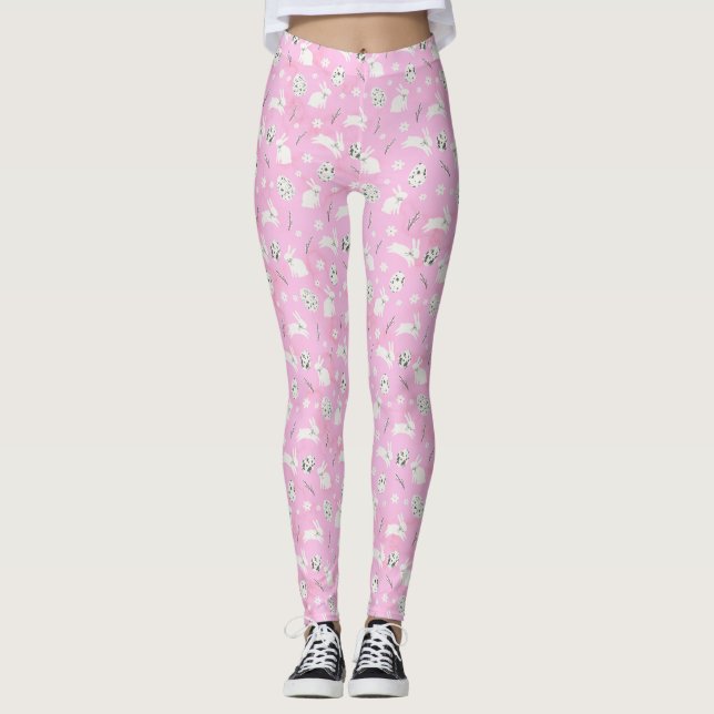 Legging Pernas Cor-de-Rosa Patteradas (Frente)