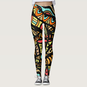 Legging Pernas da abstrato Pop de Moda