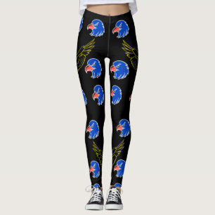 Legging Pernas da Cabeça de Águia Majestosa, Negrito e Sem
