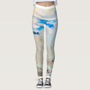 Legging Pernas da Moda Azul Marble Ariel Winter