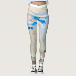 Legging Pernas da Moda Azul Marble Ariel Winter