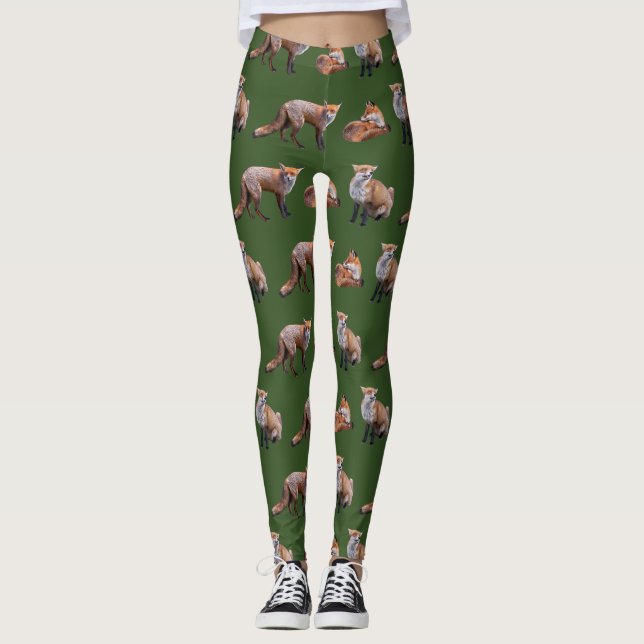Legging Pernas da Raposa Vermelha Frenzy (Verde) (Frente)