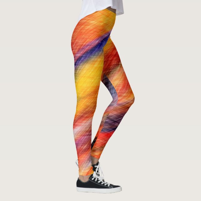 Legging Pernas das cores do Abstrato sunset (Direita)