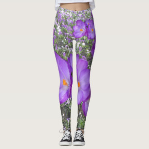 Legging Pernas das Flores de Púrpura