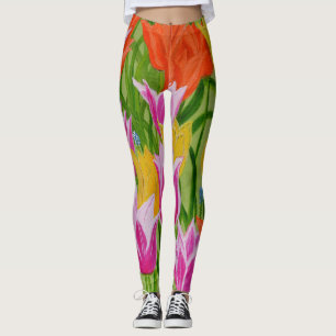 Legging Pernas das tulipas