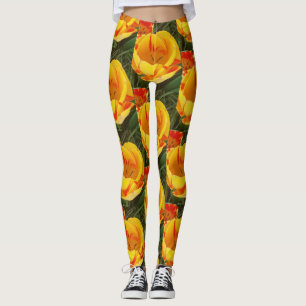 Legging Pernas das Tulipas Amarelas Primavera