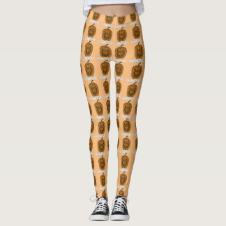 Legging Pernas de Abóbora do Halloween