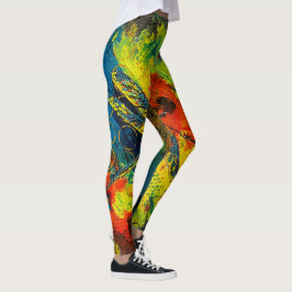 Legging Pernas de abstrato de Dragonfly