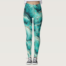 Legging Pernas de Aqua com Pedra Suave Turquesa