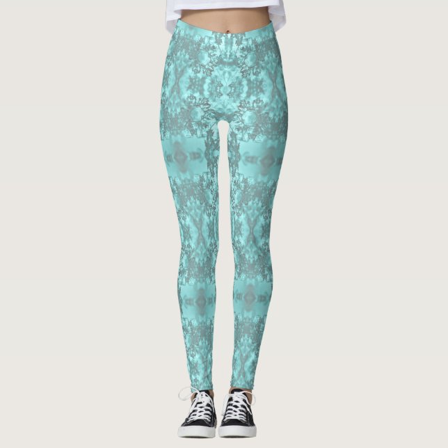 Legging Pernas de Aqua e de cinza (Frente)
