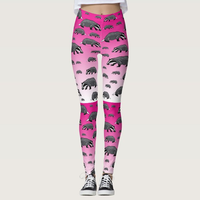 Legging Pernas de Badger Fade Rosa (Frente)