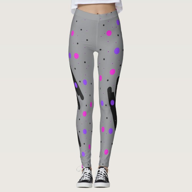 Legging Pernas de Bolinhas abstrato (Frente)