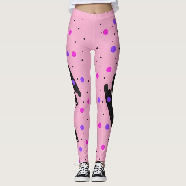 Legging Pernas de Bolinhas abstrato (Frente)