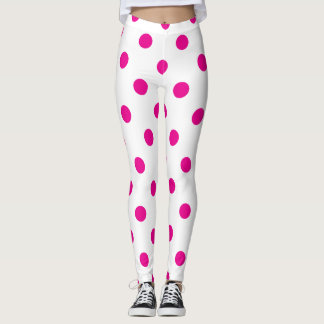 Legging Pernas de Bolinhas rosa