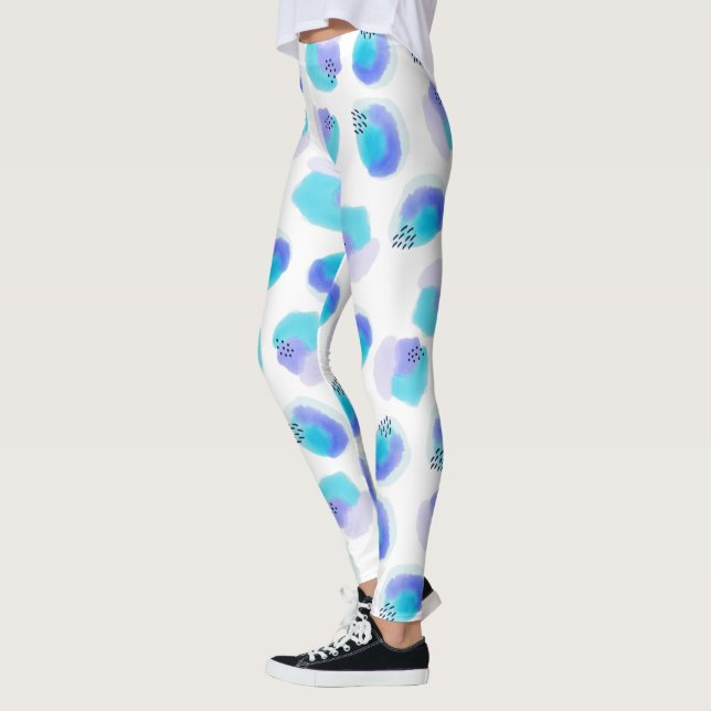 Legging Pernas de Brushstrokes de Aquarela (Esquerda)