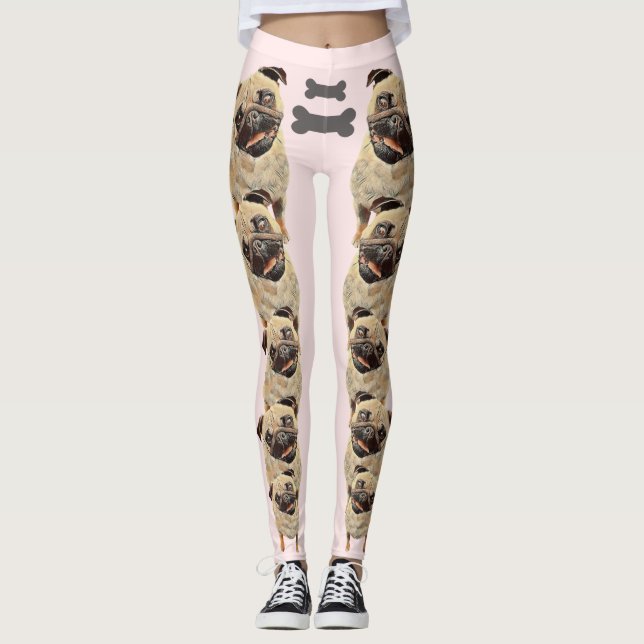 Legging Pernas de Cachorro Rosa e Pastel Funk (Frente)