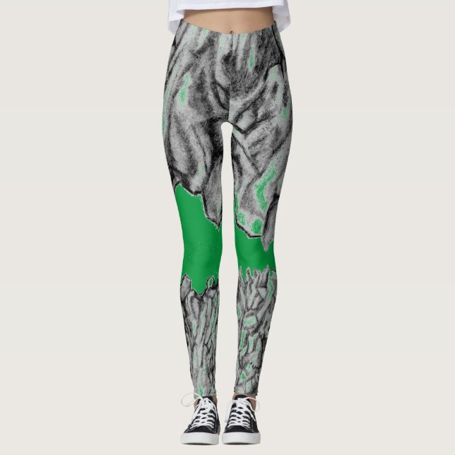 Legging Pernas de captura ocular para exercício ou visto c (Frente)