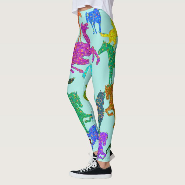 Legging Pernas de Cavalos Arco-Íris (Esquerda)