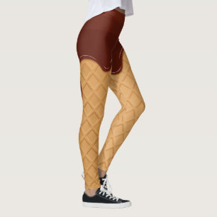 Legging Pernas de Chocolate com Sorvete Faux