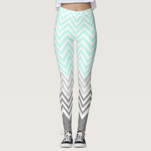 Legging pernas de cinza de chevron