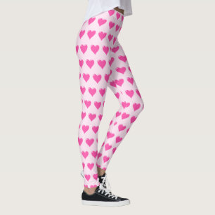 Legging Pernas de Corações Rosa