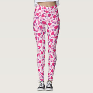 Legging Pernas de Corações Rosa