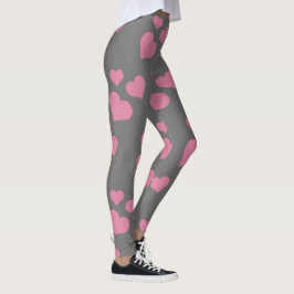 Legging Pernas de Corações Rosa