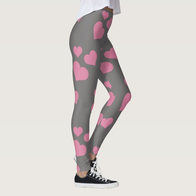 Legging Pernas de Corações Rosa (Direita)
