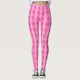 Legging Pernas de Cosplay em Escala de Dragões Rosa