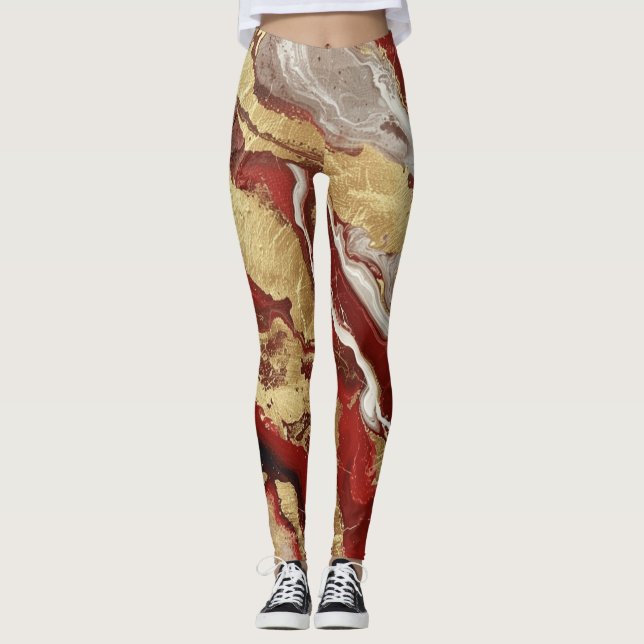 Legging Pernas de Design de espiral (Frente)