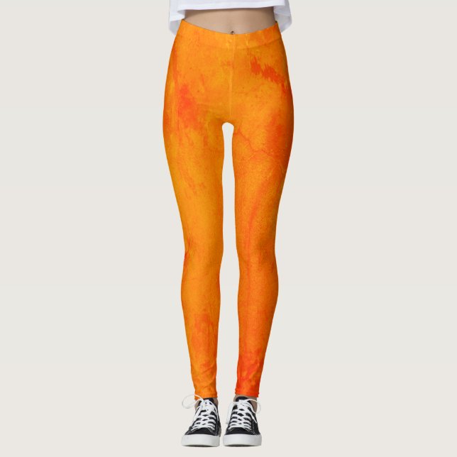 Legging Pernas de esmagamento laranja (Frente)