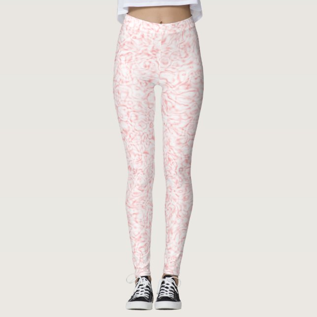 Legging Pernas de espiral da rosa claro (Frente)