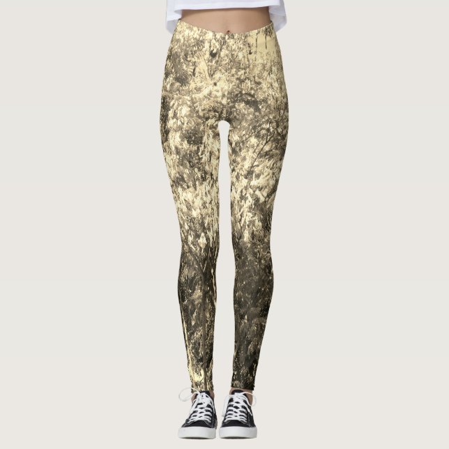 Legging Pernas de esticamento da design (Frente)