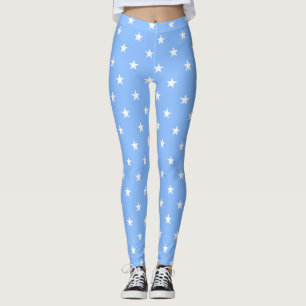 Legging Pernas de Estrelas Grandes Azuis