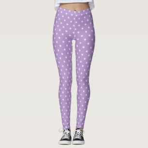 Legging Pernas de Estrelas Roxas