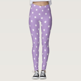 Legging Pernas de Estrelas Roxas Grandes