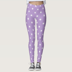 Legging Pernas de Estrelas Roxas Grandes