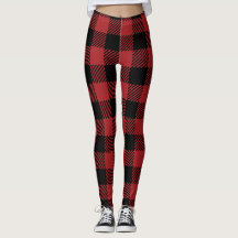 Pernas de Flannel em Vermelho e Negro