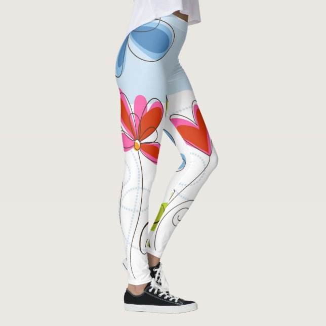 Legging Pernas de Flor Grandes Adoráveis (Direita)