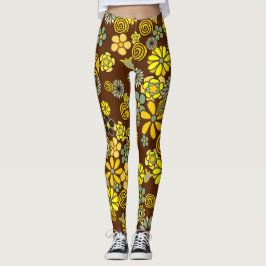 Legging Pernas de flores de Maravilha Selvagem, legguras f