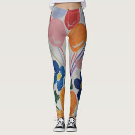 Legging Pernas de Flores e Balões
