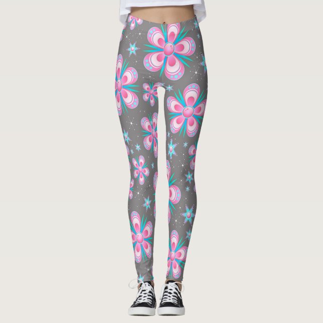 Legging Pernas de flores e estrelas (Frente)