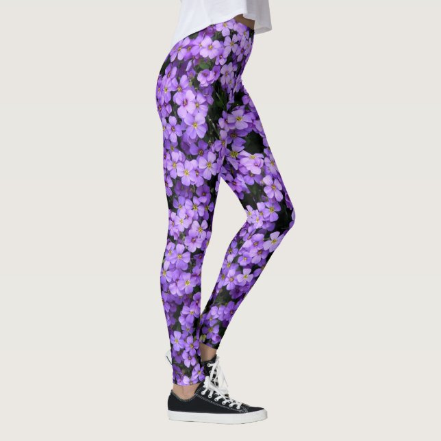 Legging Pernas de Flores Violetas (Direita)