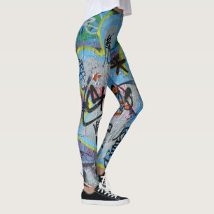 Legging pernas de grafite de parede