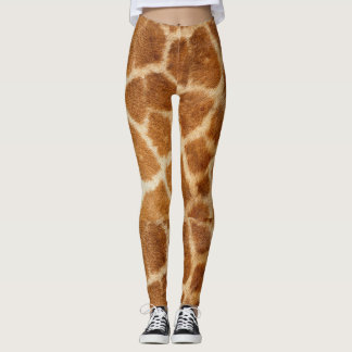 Legging pernas de impressão de girafa