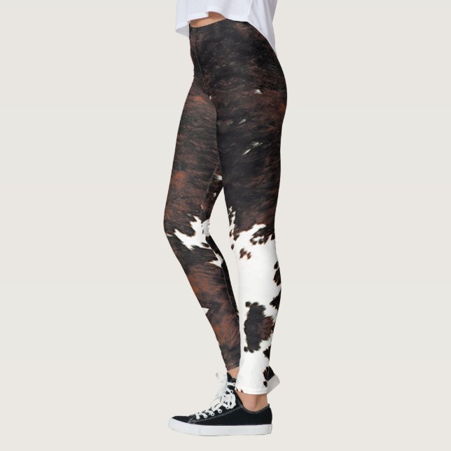 Legging Pernas de Impressão de Vaca (Esquerda)