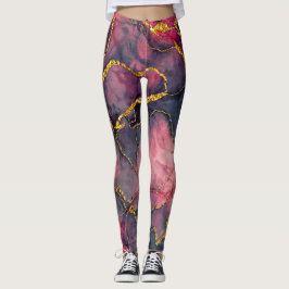 Legging Pernas de mármore rosa giro