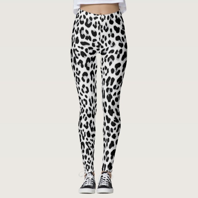 Legging Pernas de mulheres com a impressão de um leopardo  (Frente)