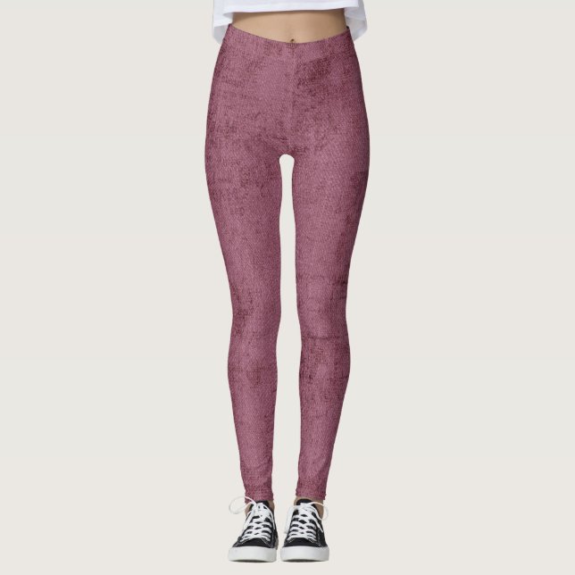 Legging Pernas de mulheres do Rosa Suede Dusty  (Frente)